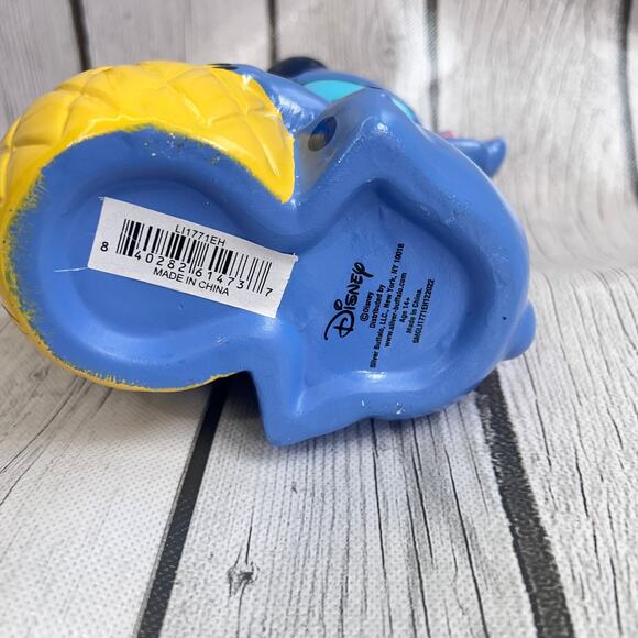 Disney Stitch Planter Figurine – 5.5" Tall – Pineapple Pot with Faux Plant - Picture 6 of 9